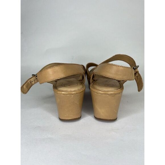 Born Shoes Sandals Heels Platform Ankle Strap Women Size 10M Brown Leather - Picture 10 of 14